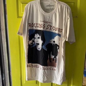The Rolling Stones Bridges to Babylon T-Shirt - Cream